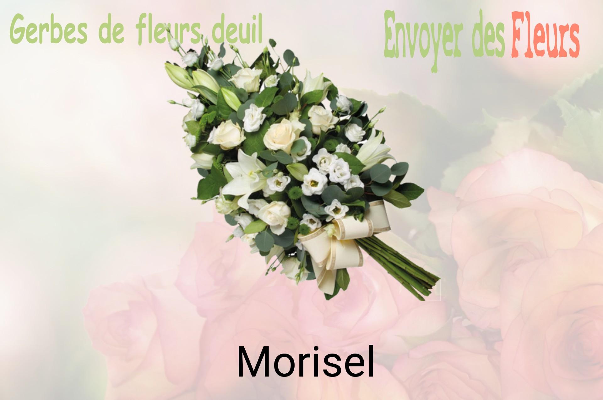 Gerbe de fleurs de deuil livrée à Morisel